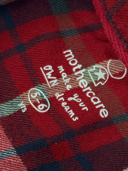 Mothercare Plaid Flannel Pajama Set 5-6y