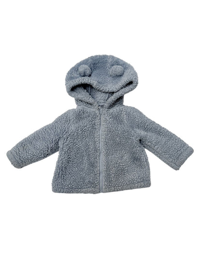 Carter's Grey Sherpa Bear Hood Jacket 12M