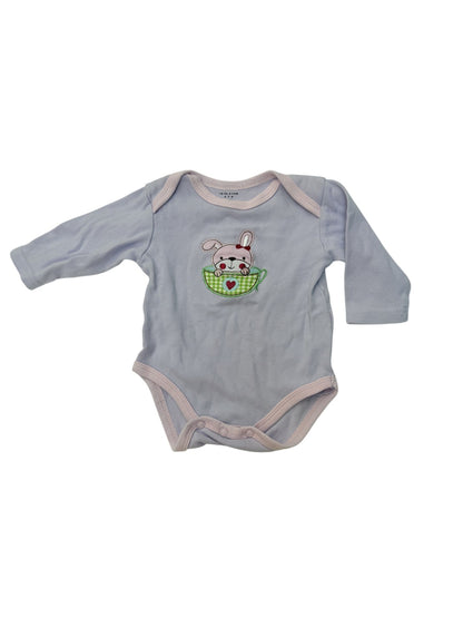 Lavender Bunny Teacup Long Sleeve Bodysuit 0-6M