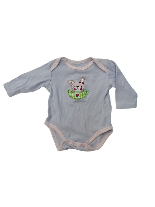 Lavender Bunny Teacup Long Sleeve Bodysuit 0-6M