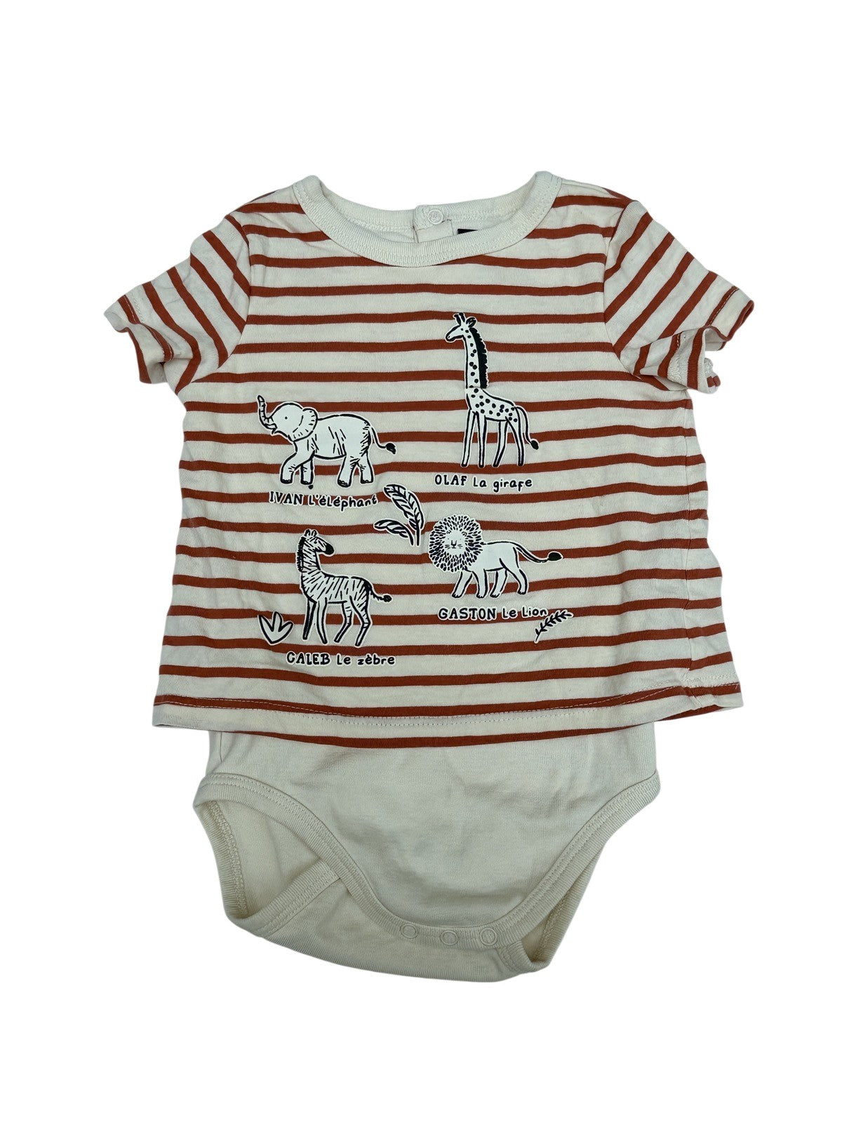 Sergent Major Safari Print Bodysuit 12M
