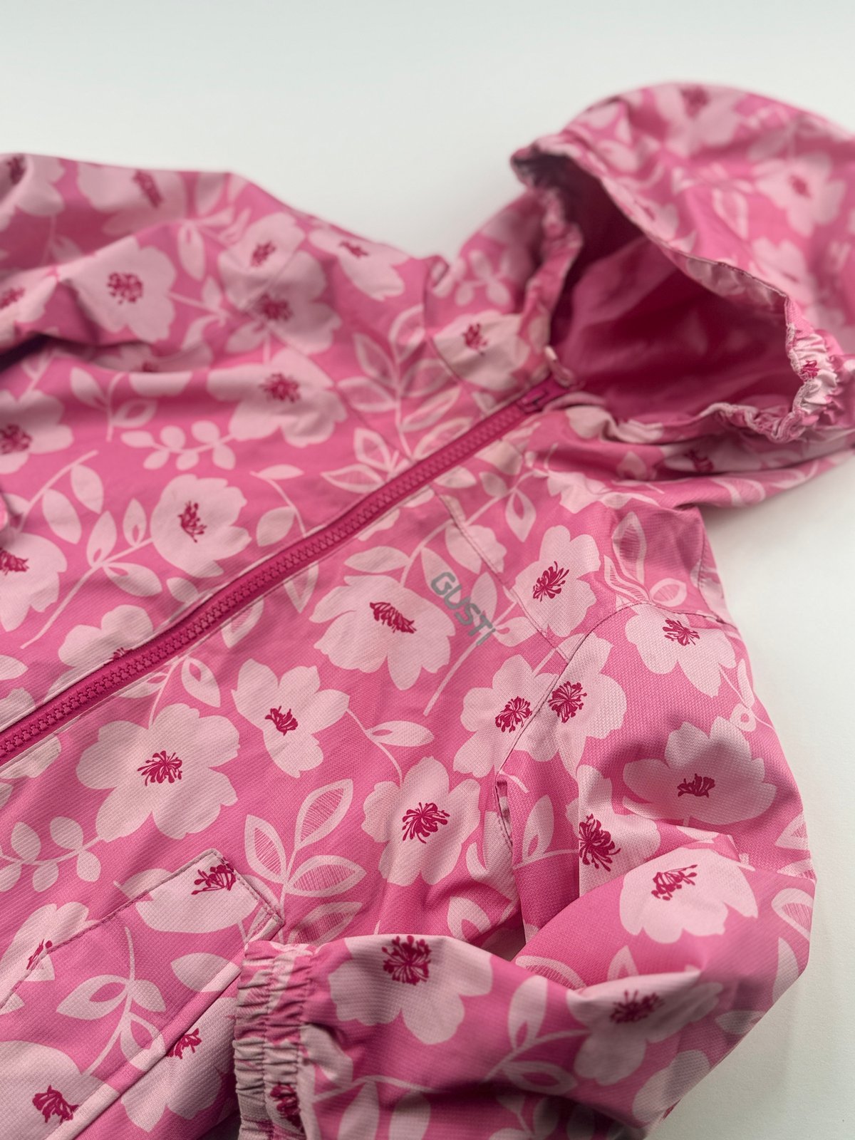 Gusti Pink Floral Rain Jacket & Pants Set 3T - Play Condition