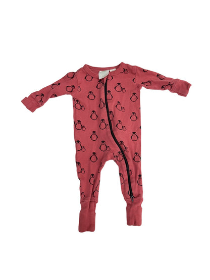 Parade Organic Penguin Zip Romper 6-9m