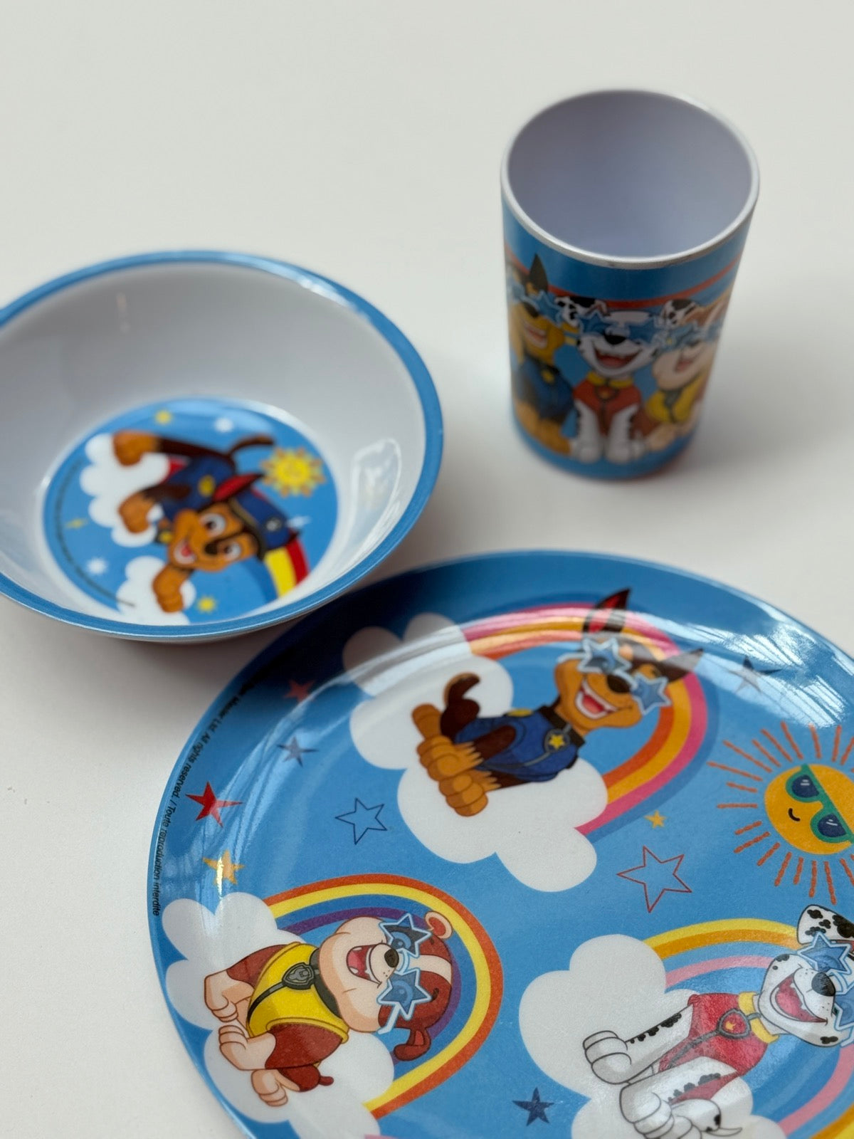 PAW Patrol Mighty Pups 3-Piece Dinnerware Set