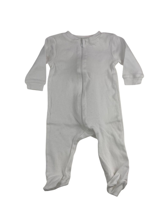 George Baby White Zip Sleeper 3-6M