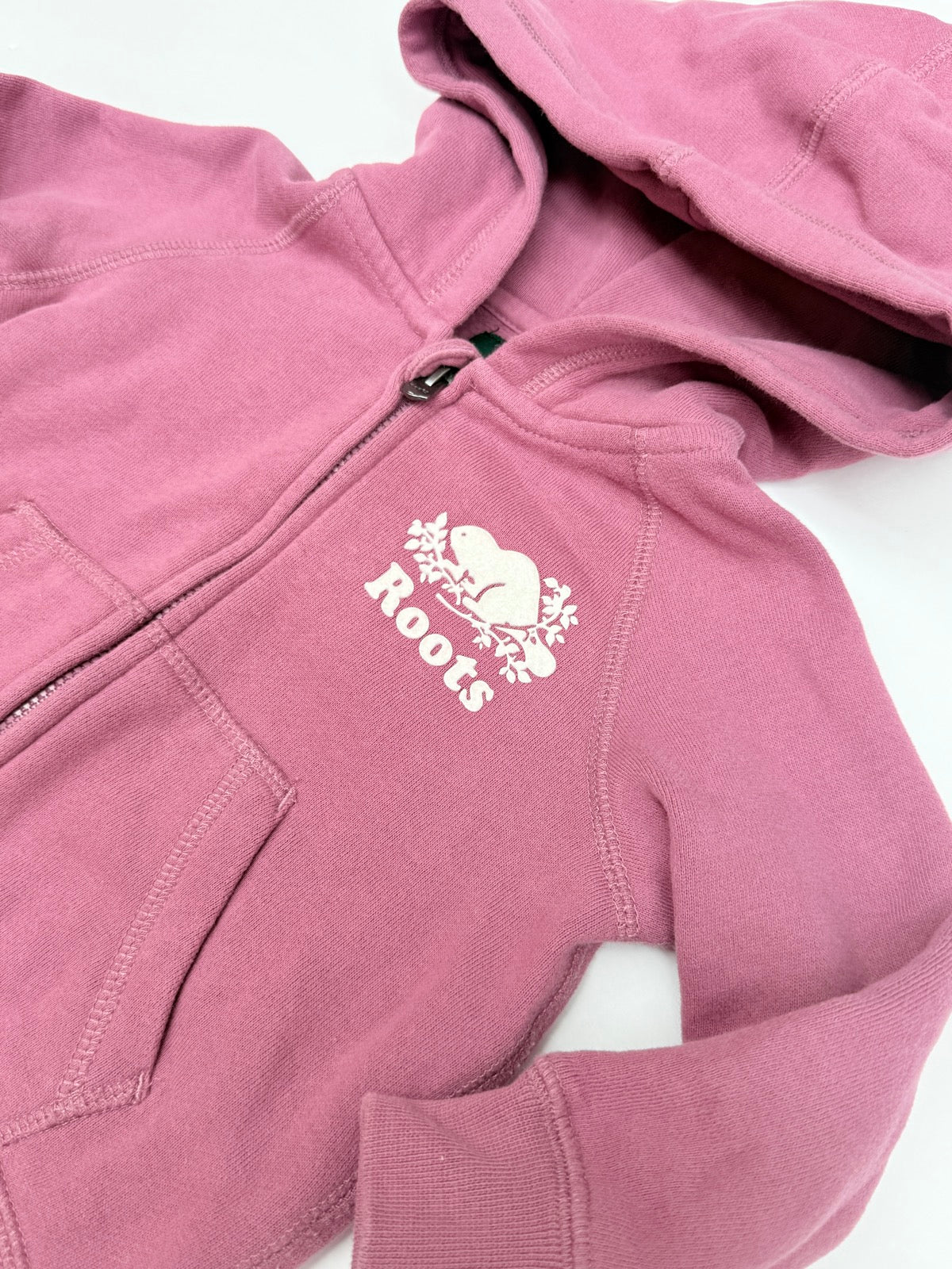 Roots Baby Pink Zip Hoodie 12-18M