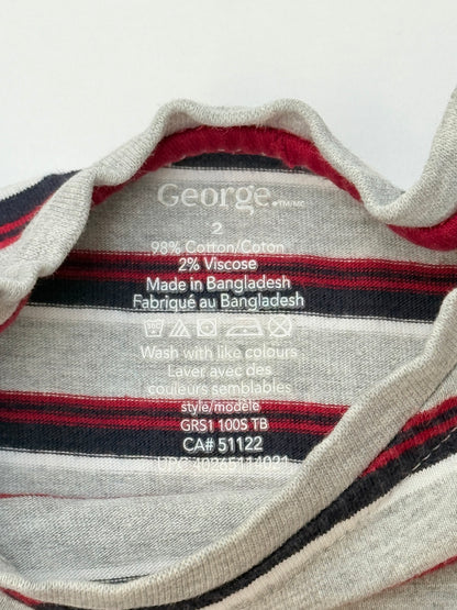 George Striped Long Sleeve Shirt Size 2T