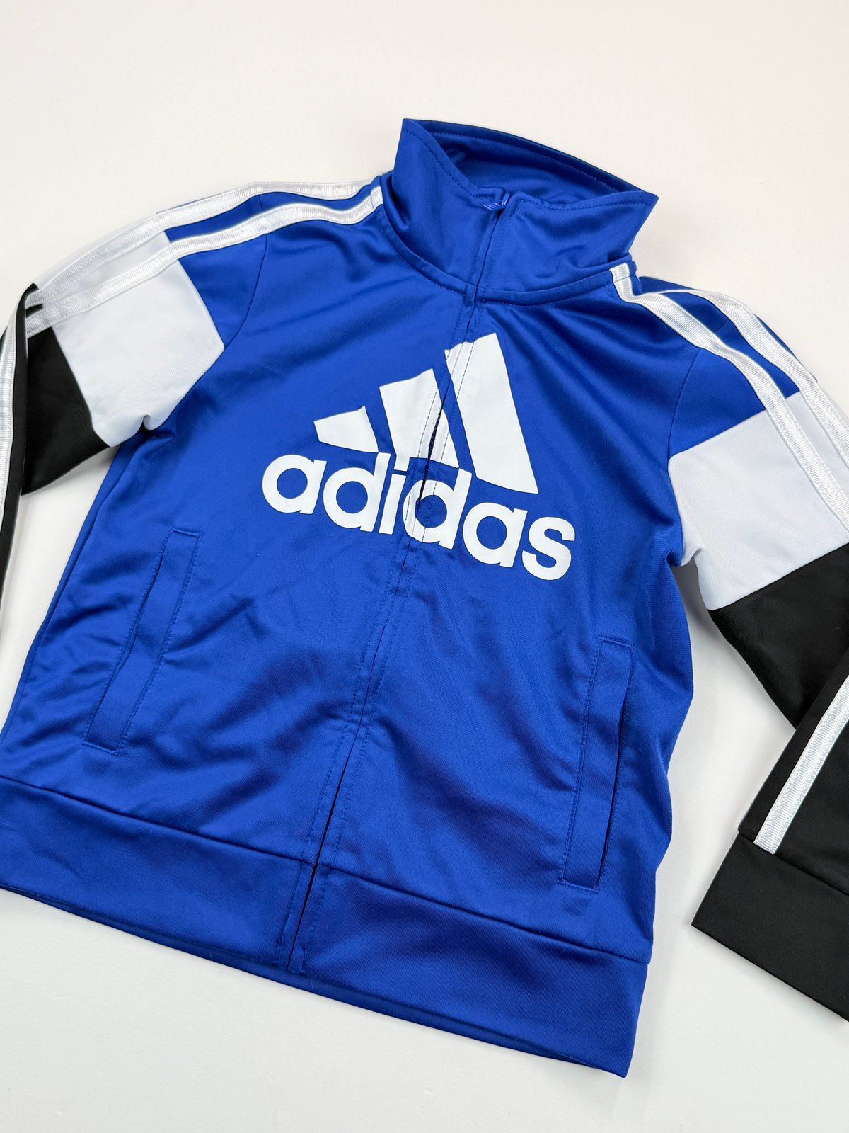Adidas Blue Colorblock Track Jacket Size 3T