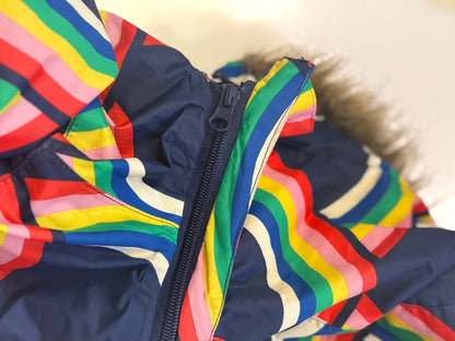 Mini Boden Rainbow Parka Jacket 6-7Y