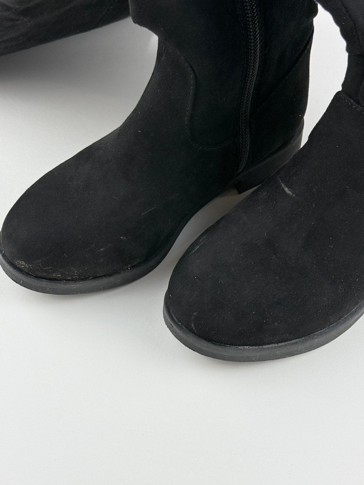Place Black Faux Suede Tall Boots Size 11