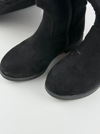 Place Black Faux Suede Tall Boots Size 11