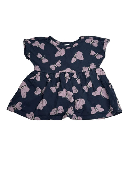 Joe Fresh Navy Butterfly Dress 3-6m