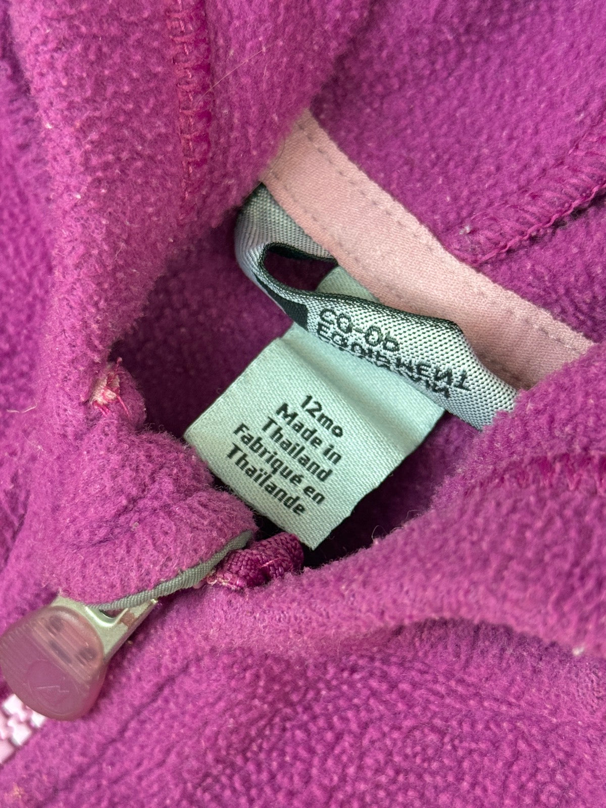 MEC Polartec Fleece Hoodie Jacket 12m