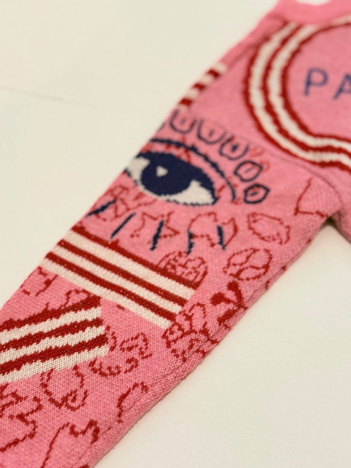 Kenzo Paris Pink Tiger Knit Sweater Dress 3T
