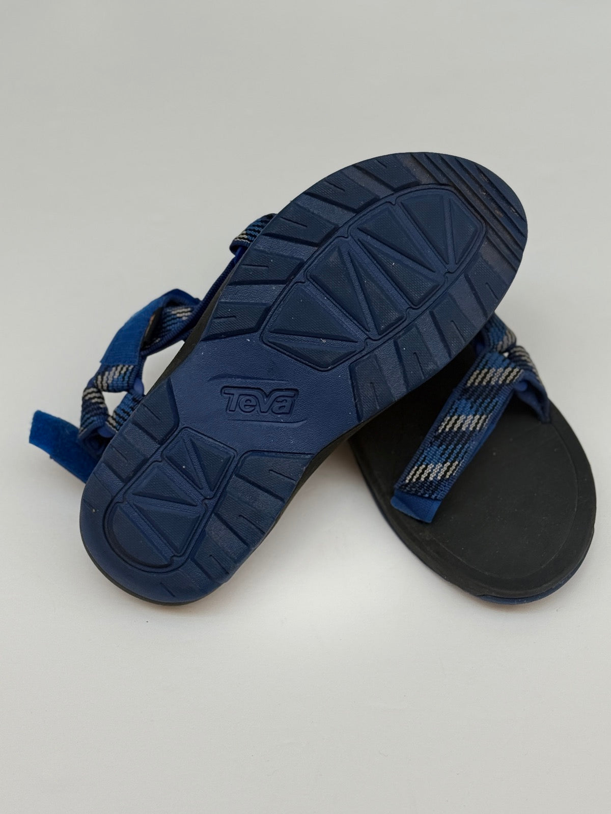 Teva Hurricane Sandals Blue Plaid Kids Size US4