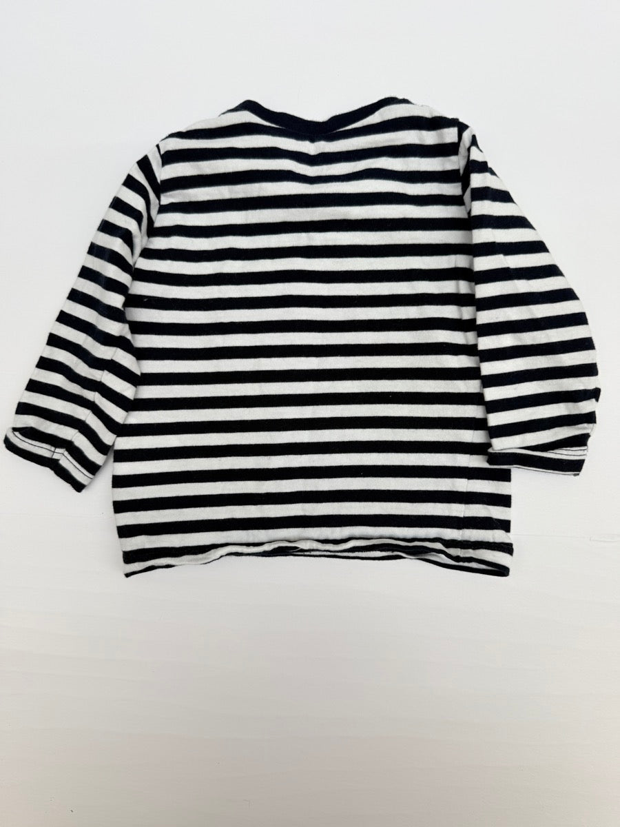 H&M Striped Organic Cotton Top 2-4M