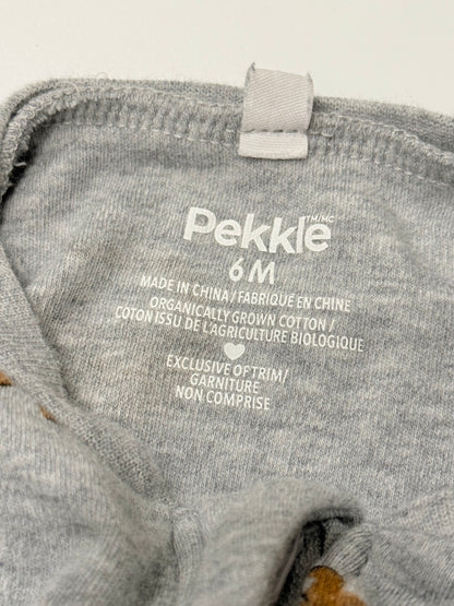 Pekkle Dinosaur Print Footed Sleeper 6M