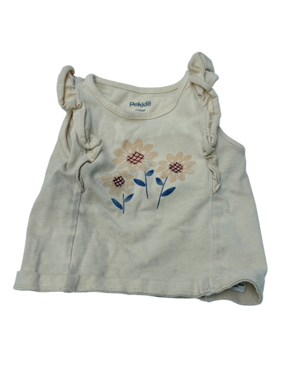 Pekkle Floral Ruffle Strap Tank 12M