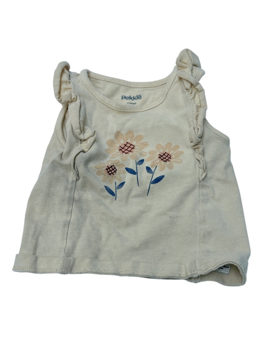 Pekkle Floral Ruffle Strap Tank 12M
