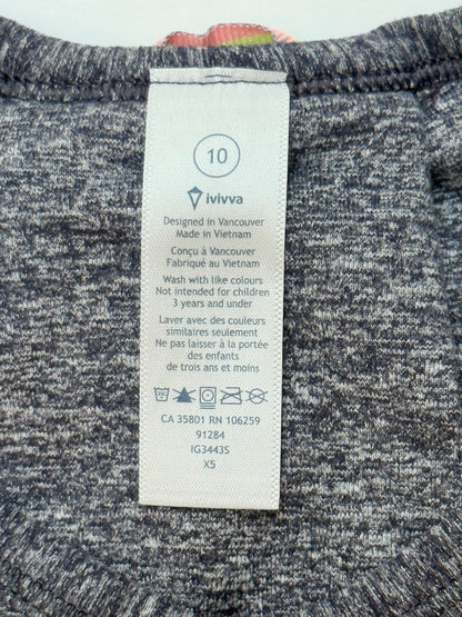 Ivivva Heather Gray Long Sleeve Top Size 10