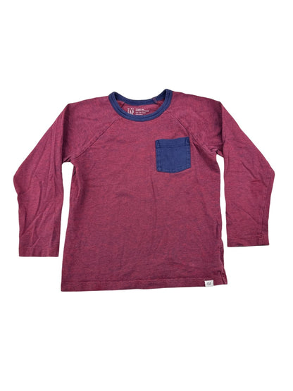 Baby Gap Burgundy Striped T-Shirt Size 5T