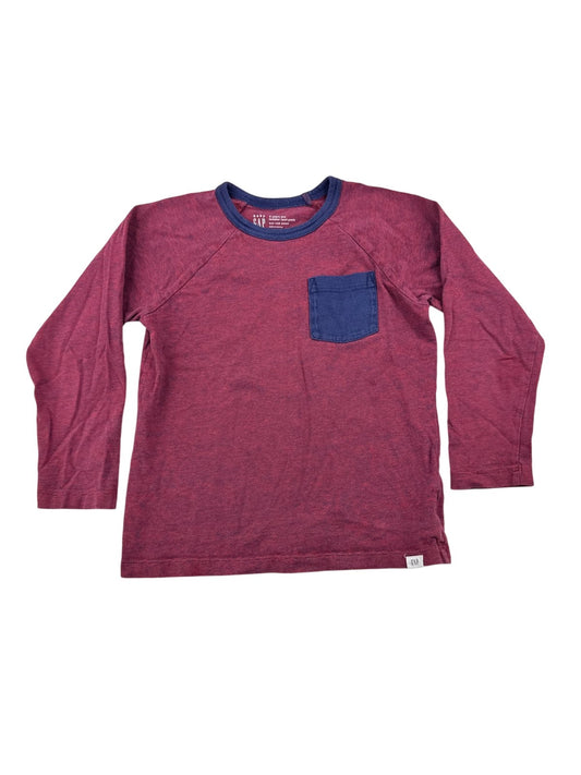 Baby Gap Burgundy Striped T-Shirt Size 5T