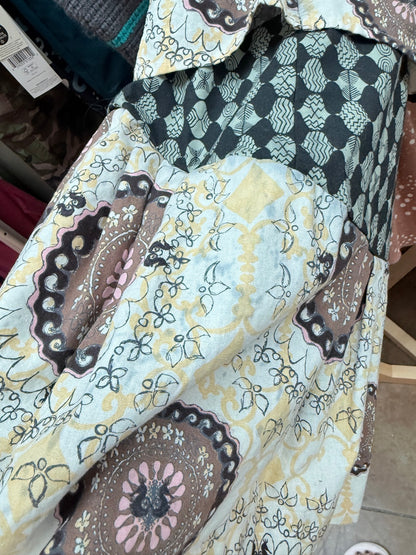 Redish Kids Patchwork Print Linen Dress Size 4