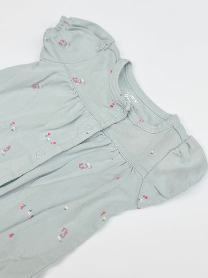 Carter's Mint Floral Romper 9M