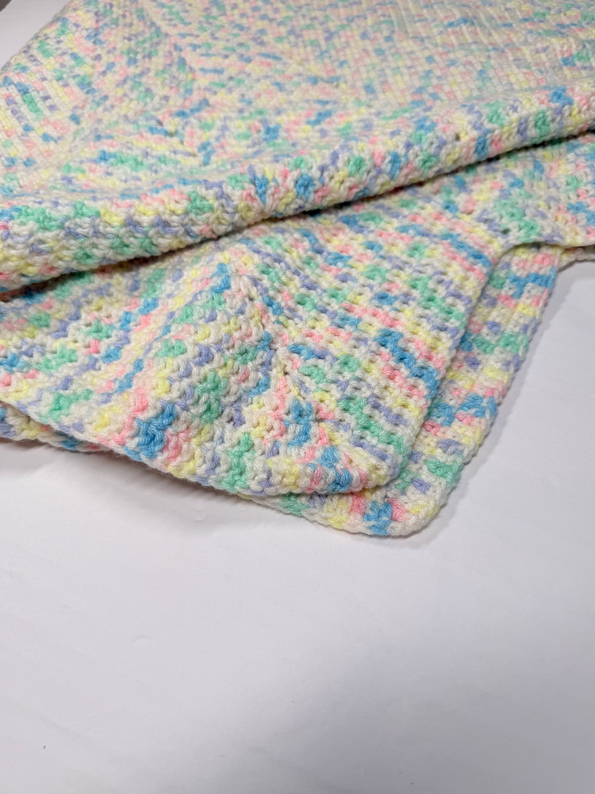 Handmade Crochet Pastel Baby Blanket