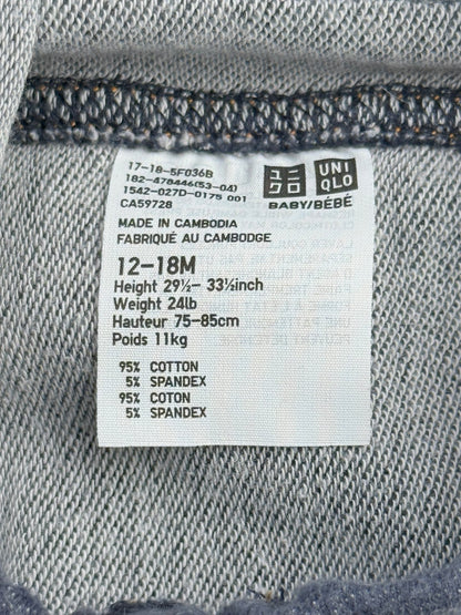 Uniqlo Navy Denim-Look Leggings 12-18M