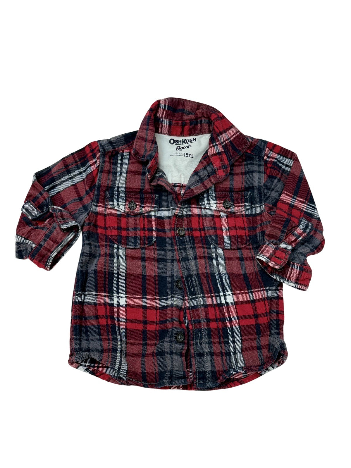 OshKosh B'gosh Plaid Flannel Shirt 18M