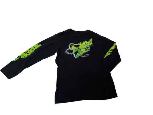 Fox Racing Black Flame Long Sleeve Youth SM