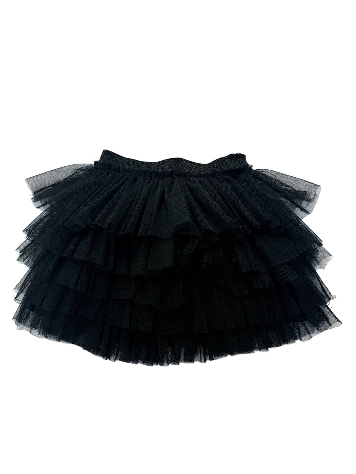 Zara Kids Black Tiered Tulle Skirt 6Y