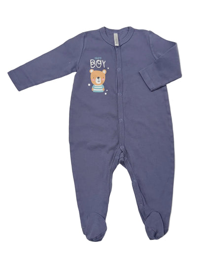 Batik Team Boy Blue Cotton Footed Sleeper 3-6m