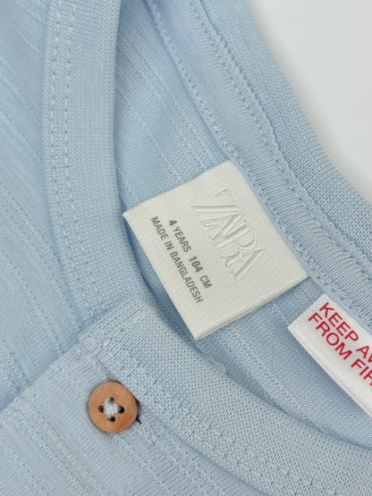 Zara Light Blue Henley T-Shirt 4T