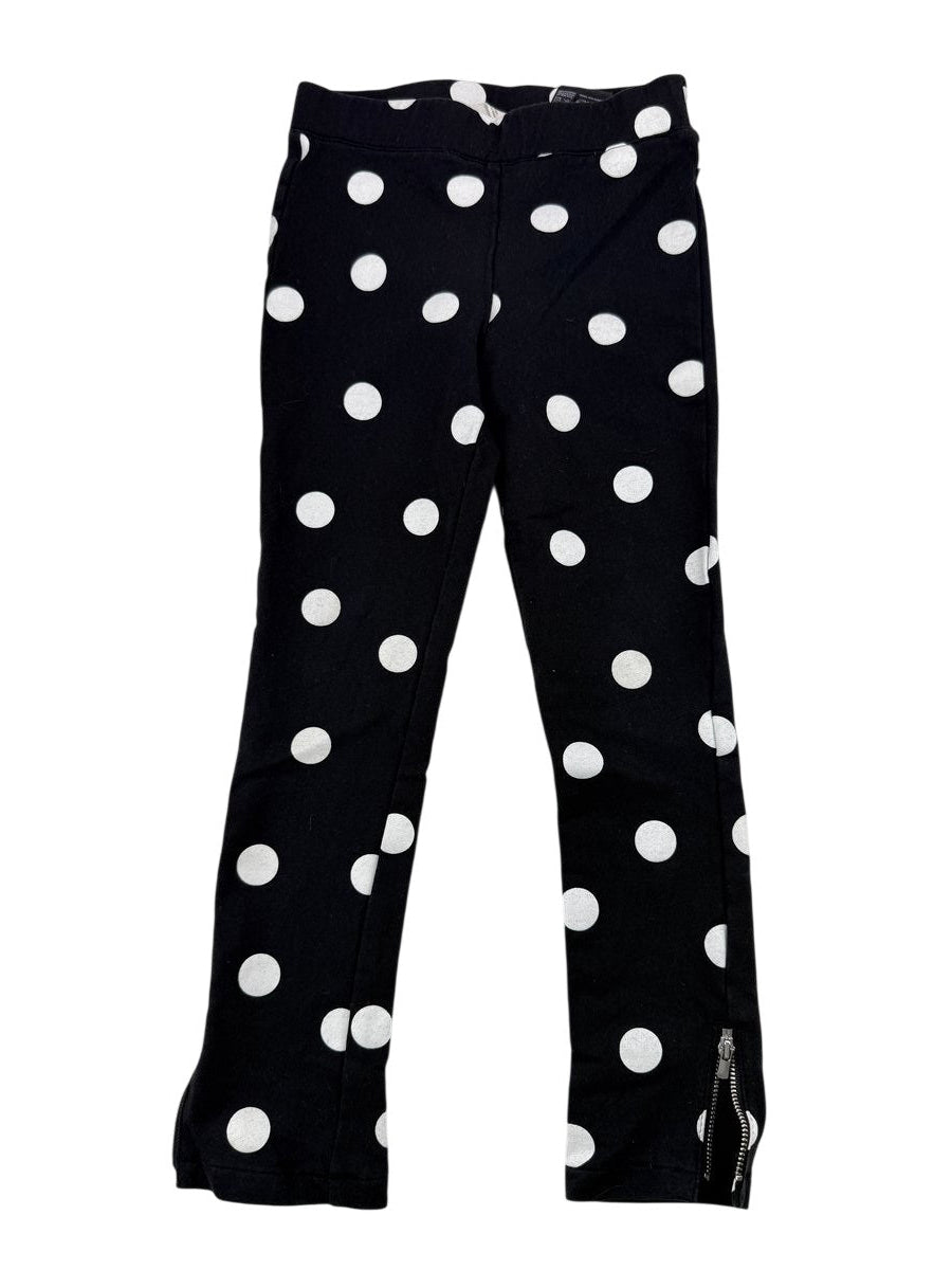 H&M Black Polka Dot Leggings Size 6-7Y