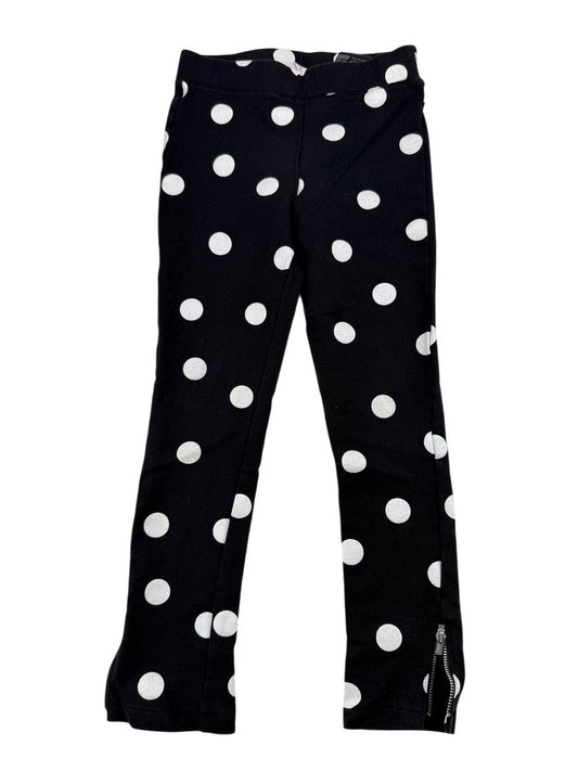 H&M Black Polka Dot Leggings Size 6-7Y