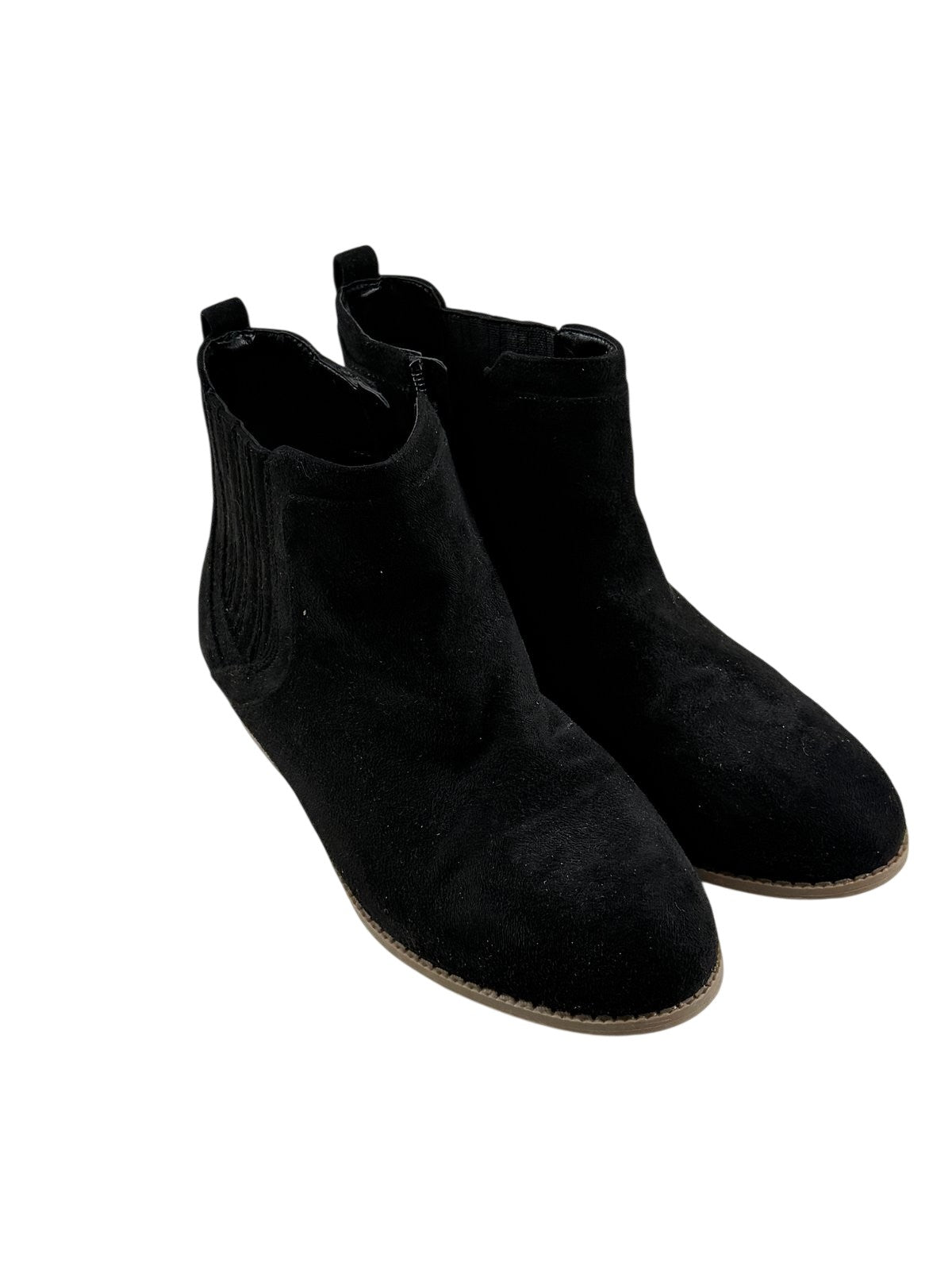 Nordstrom Black Faux Suede Chelsea Ankle Boots Size 5