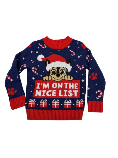 Paw Patrol Chase Christmas Sweater 3T