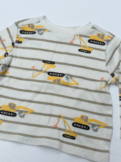 Old Navy Waffle Knit Truck Shirt 12-18M