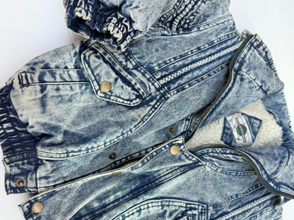 Vintage Coda Denim Sherpa Lined Hooded Jacket 6Y