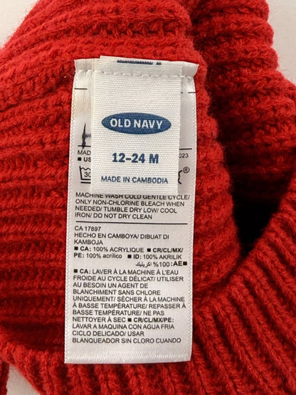 Old Navy Red Bow Knit Hat 12-24M