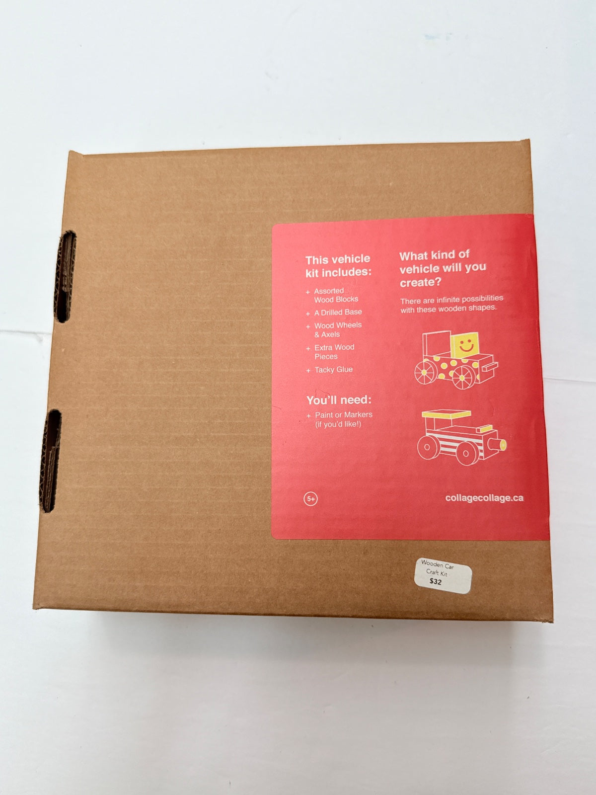 New Sealed - Collage Collage Let's Make It Go Wooden Vehicle Kit