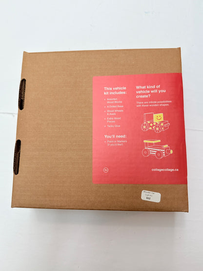 New Sealed - Collage Collage Let's Make It Go Wooden Vehicle Kit