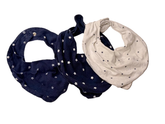 Lot de bavoirs H&M bleu marine à imprimé étoiles