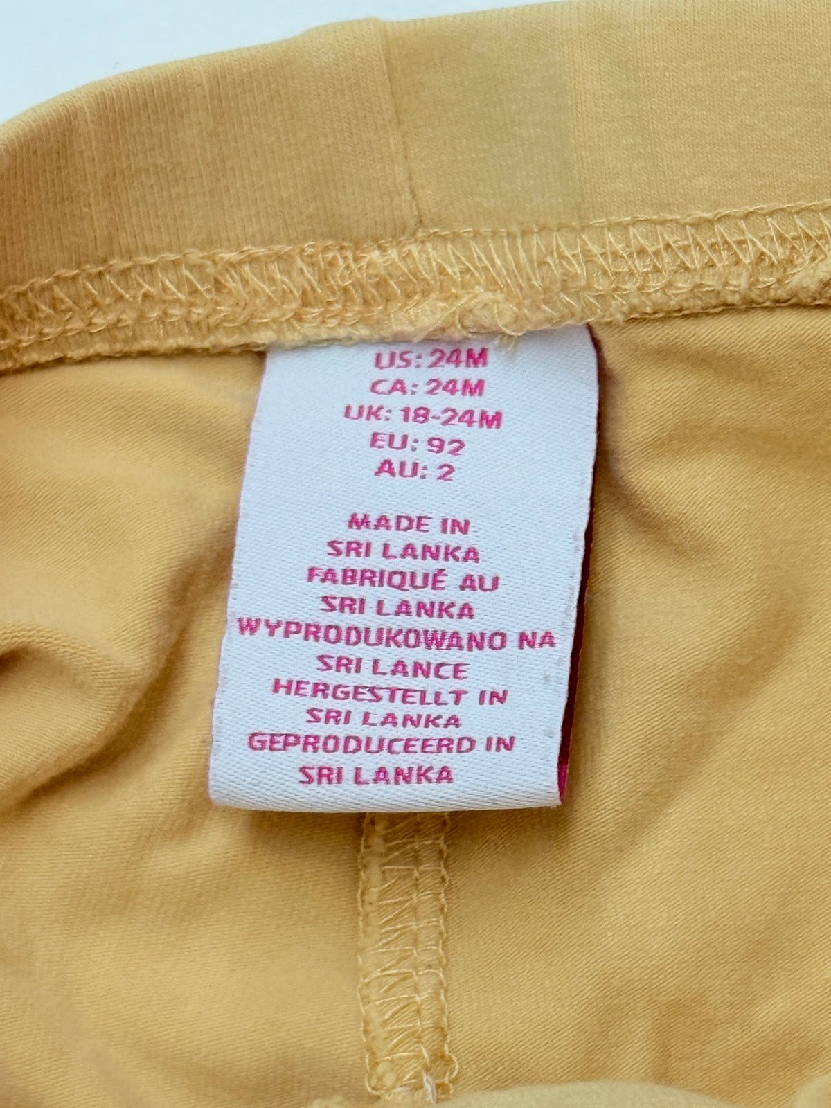 Mustard Leggings with Button Cuffs 24M