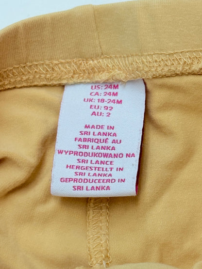 Mustard Leggings with Button Cuffs 24M