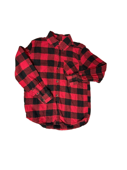 Joe Fresh Cotton Plaid Button Up 7/8Y