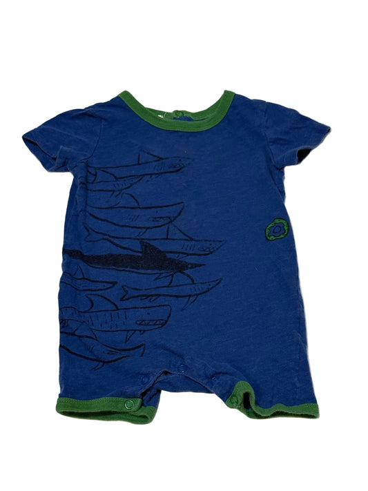 Joe Fresh Blue Shark Romper 12-18m