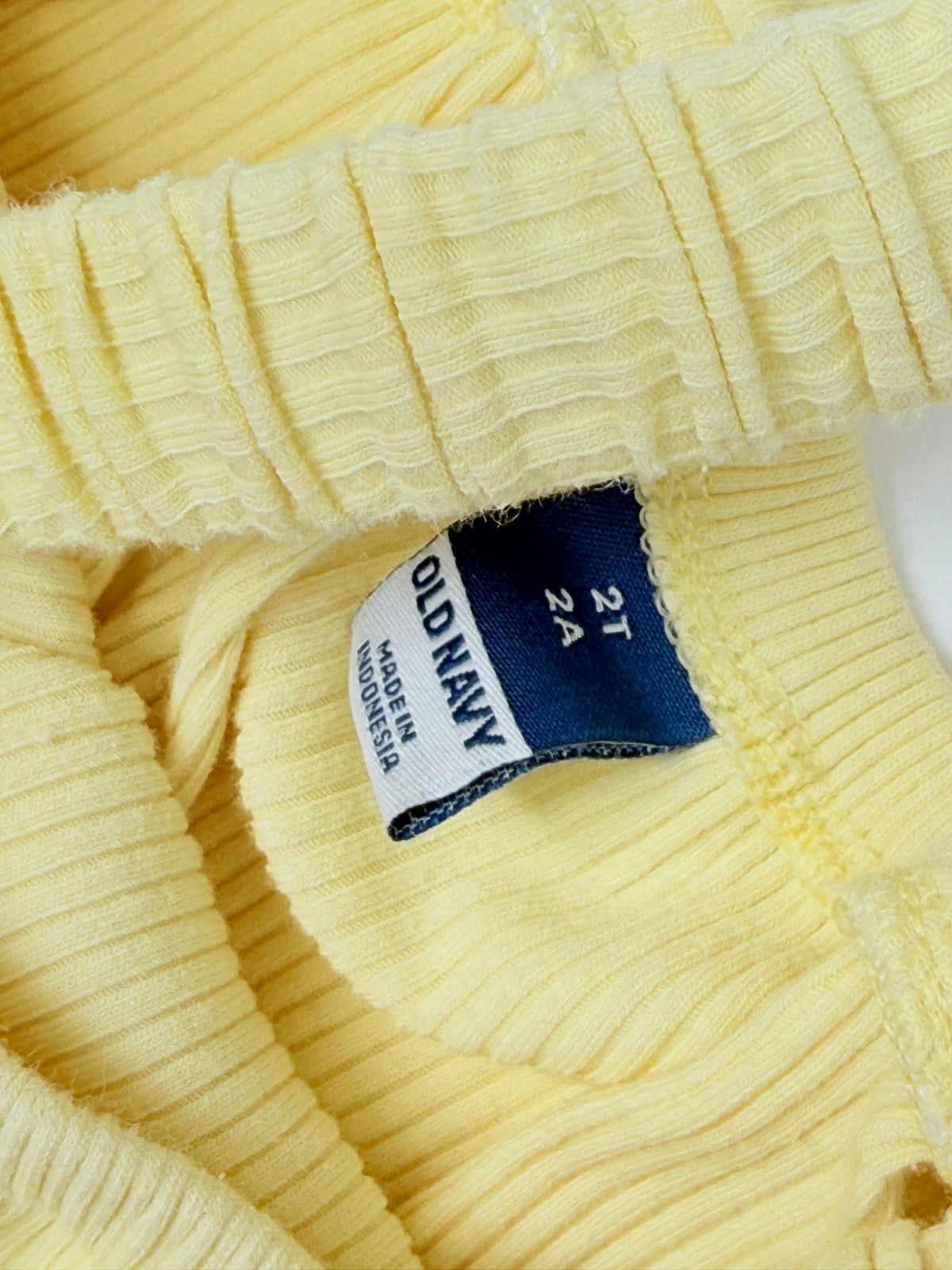 Old Navy Yellow Ribbed Romper 2T